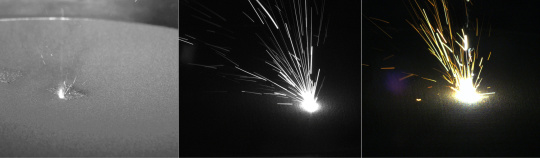 3 Sequenzen der Beobachtung des Laserstrahlschmelzens