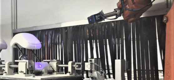 Schaumstoffteile werden von einer Ensenso 3D Kamera geprüft