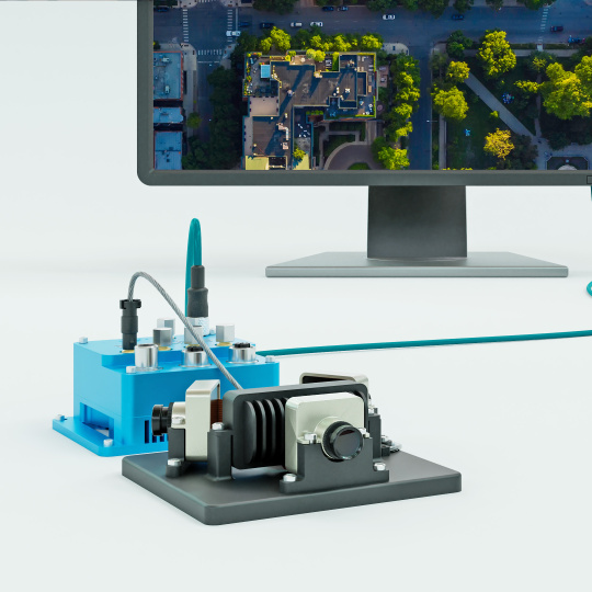 GMSL2 Discovery Kit vor einem Monitor