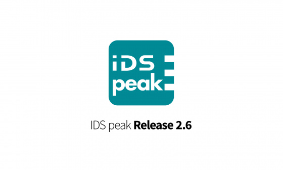 Logos des Software Development Kits IDS peak mit Hinweis auf Release 2.6