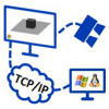 Piktogramm: API-Zugang und Schnittstellen als Symbol für Remote Connectivity