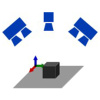 Piktogramm mehrerer Stereokameras als Symbol für Multi-View.
