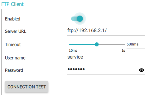 Screenshot aus dem FTP-Client im IDS NXT Cockpit.
