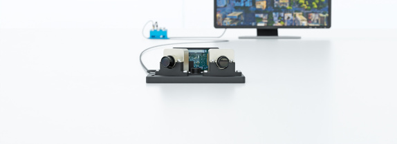 GMSL2 Discovery Kit, an einen Monitor angeschlossen