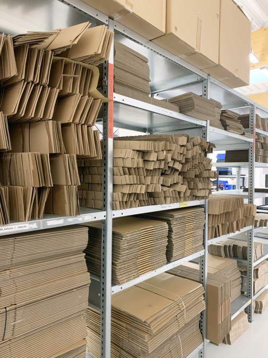 Im Versand von IDS kommt lediglich recyceltes Verpackungsmaterial zum Einsatz