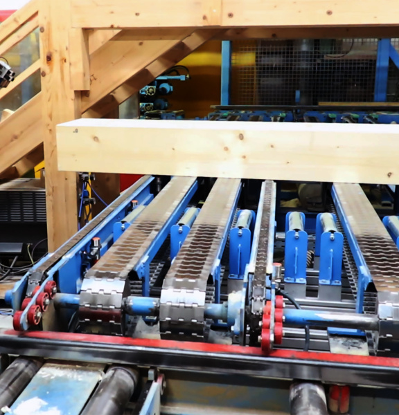 Automatische 3D-Erkennung und Bedrucken von Holzbalken