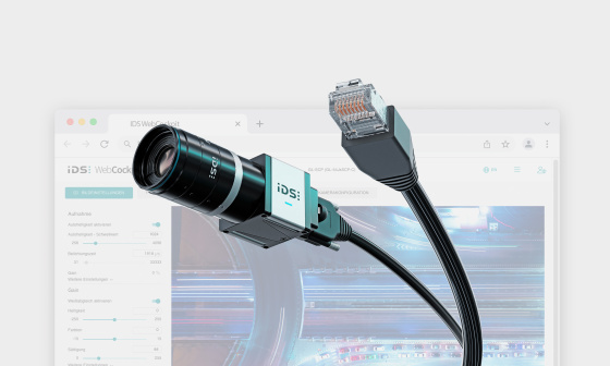 Industrielle Monitoring-Kamera uEye SCP vor Screenshot