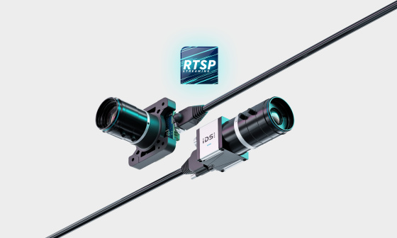 Seitliche Ansicht uEye Live Monitoring-Kamera