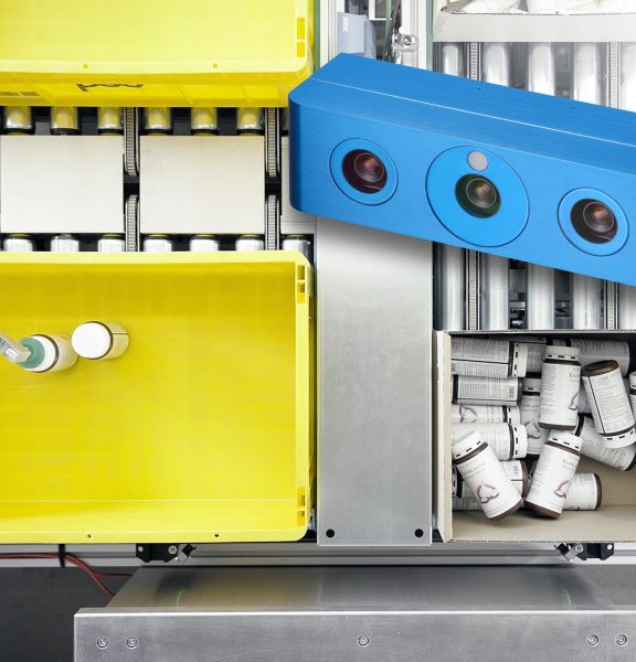 Robotiklösung mit Ensenso 3D-Kameras für die Einzelstück-Kommissionierung greift vollautomatisch unbekannte Objekte - ohne vorheriges Einlernen