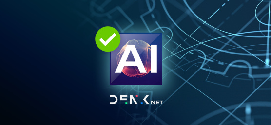 Kombination DENKnet Logo und AI Symbol