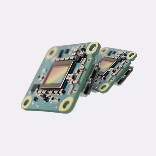 Sensor IMX662 auf Platine für IDS uEye XLS Platinenkameras.