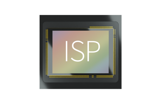 Auf dem farbigen Prozessor steht ISP (Image Signal Prozessor)