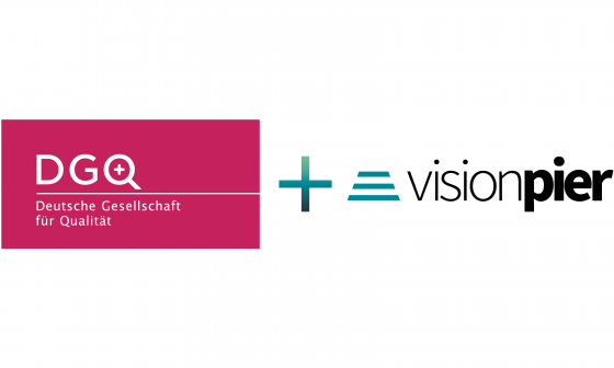 Logo Deutsche Gesellschaft für Qualität & Logo visionpier