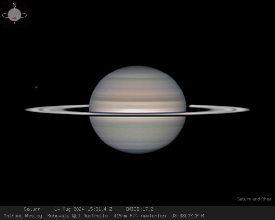 Teleskopaufnahme des Planeten Saturn