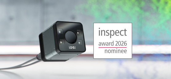 Nion 3D ToF-Kamera neben inspect award nominee-Logo