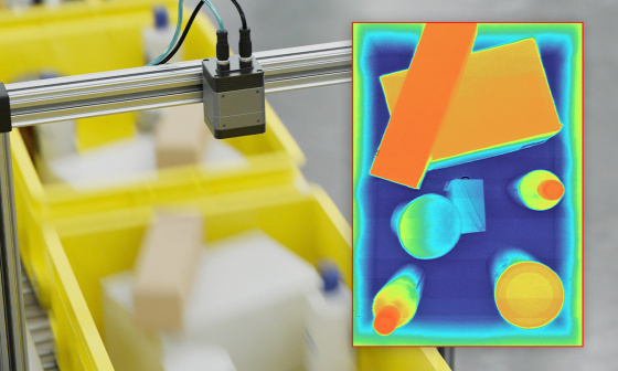 IDS 3D-Kamera Nion in einer Förderband-Anwendung