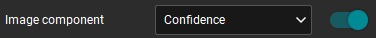 Auswahl des Image-Komponentenmodus mit aktivierter Confidence-Option