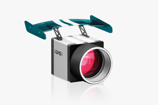 IDS USB 3.0 Industriekamera mit Heckspoiler