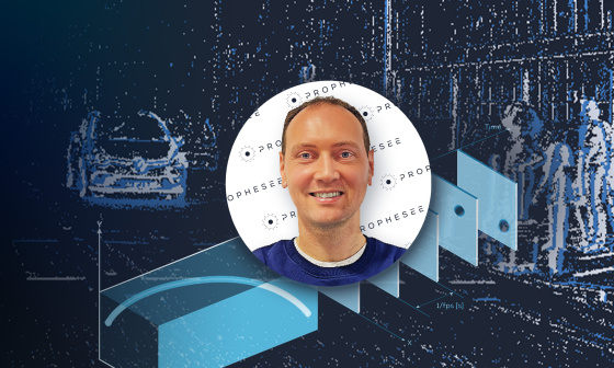 Porträt vor Bildmotiv, aufgenommen mit einer Event-based Kamera.