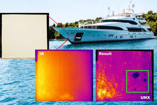 Prüfung der Außenhaut einer Yacht