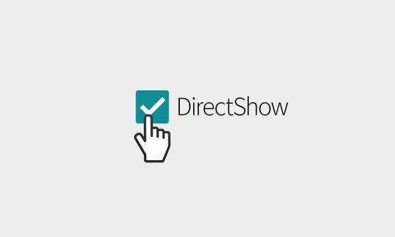 Ein Hand Symbol klickt auf eine Checkbox mit der Aufschrift DirectShow