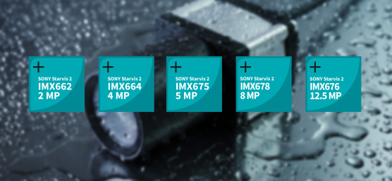 Industriekamera in spritzwasserexponierter Umgebung mit SONY Starvis‑2 Sensoroptionen