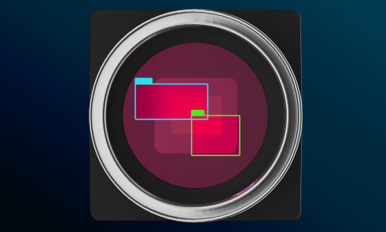 Objektiv visualisiert zwei Zonen