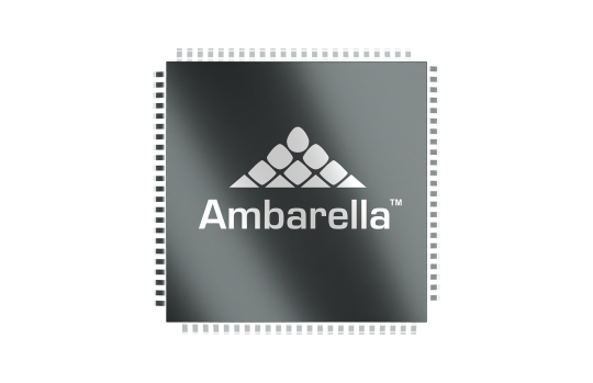 Ambarella SoC (System-on-Chip) mit Aufschrift und Logo
