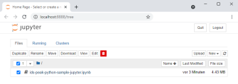 Jupyter Notebook Dashboard
