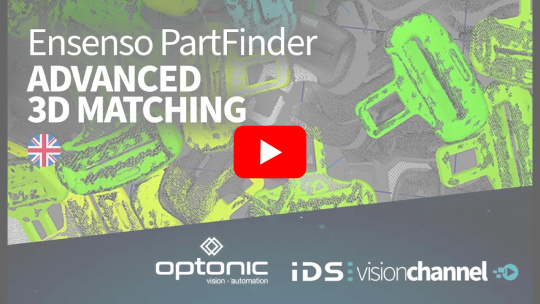 Thumbnail of the video advanced 3D matching with Ensenso PartFinder.