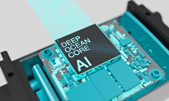 Auf Platine befindet sich hervorgehoben ein Chip namens DEEP OCEAN CORE AI