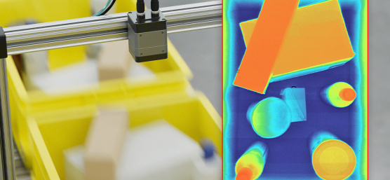 IDS 3D-Kamera Nion in einer Förderband-Anwendung