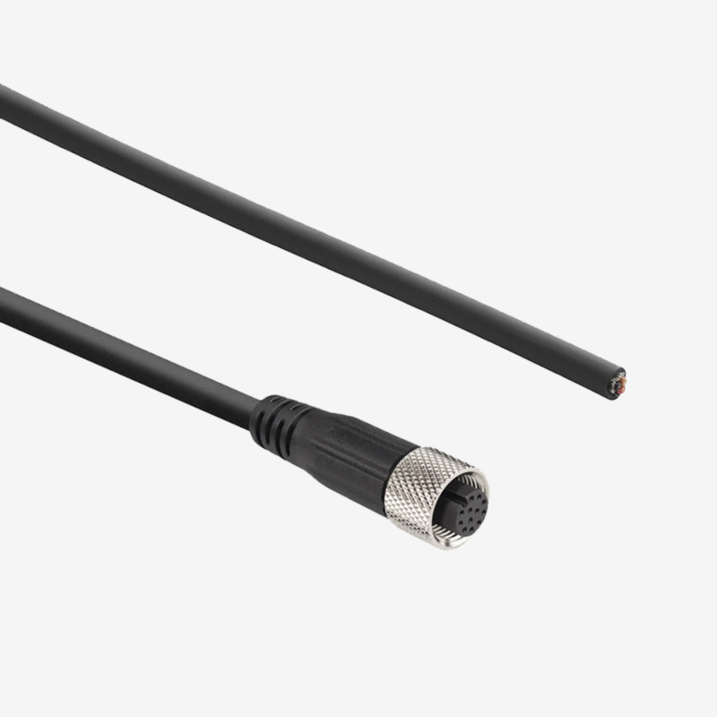 I/O + Strom, Standardkabel, gerade, verschraubbar, IP69K, 15 m