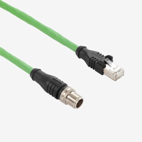 GigE, Cat6a, gerade, verschraubbar, IP65/67, 20 m