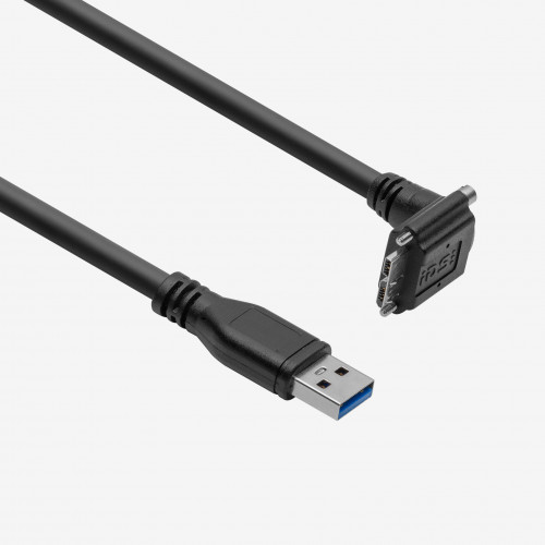 USB 3, Standardkabel, nach unten gewinkelt, verschraubbar, 1,5 m