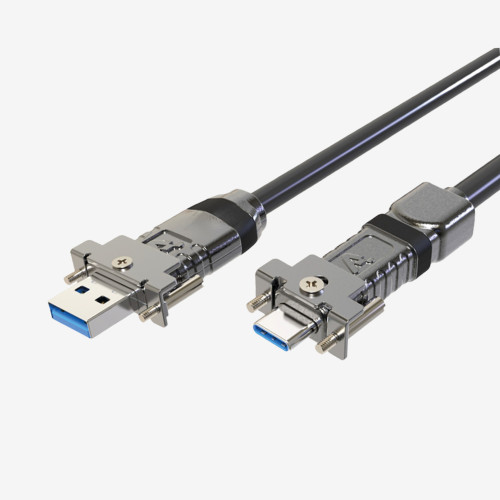 USB3 AOC, USB-A USB-C, gerade, verschraubbar, 10 m