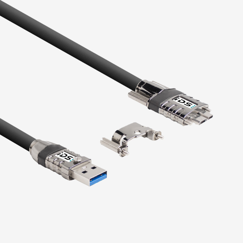 USB 3, Standardkabel, gerade, verschraubbar, 3 m
