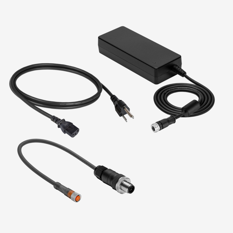 Ensenso Netzteil-Set M8-4, gerade, verschraubbar / US