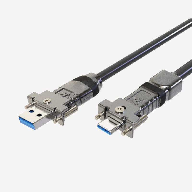 USB3 AOC, USB-A USB-C, gerade, verschraubbar, 5 m