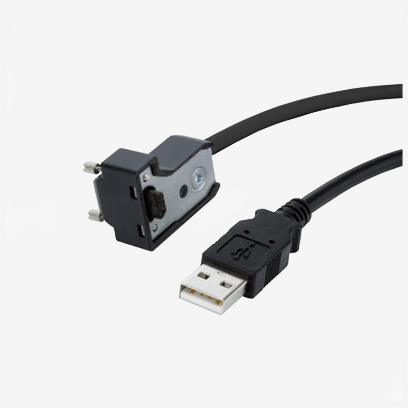 USB 2.0, Standardkabel, gewinkelt, verschraubbar, 3 m