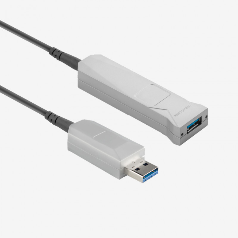 USB 3, AOC, aktives Kabel, gerade, verschraubbar, 10 m