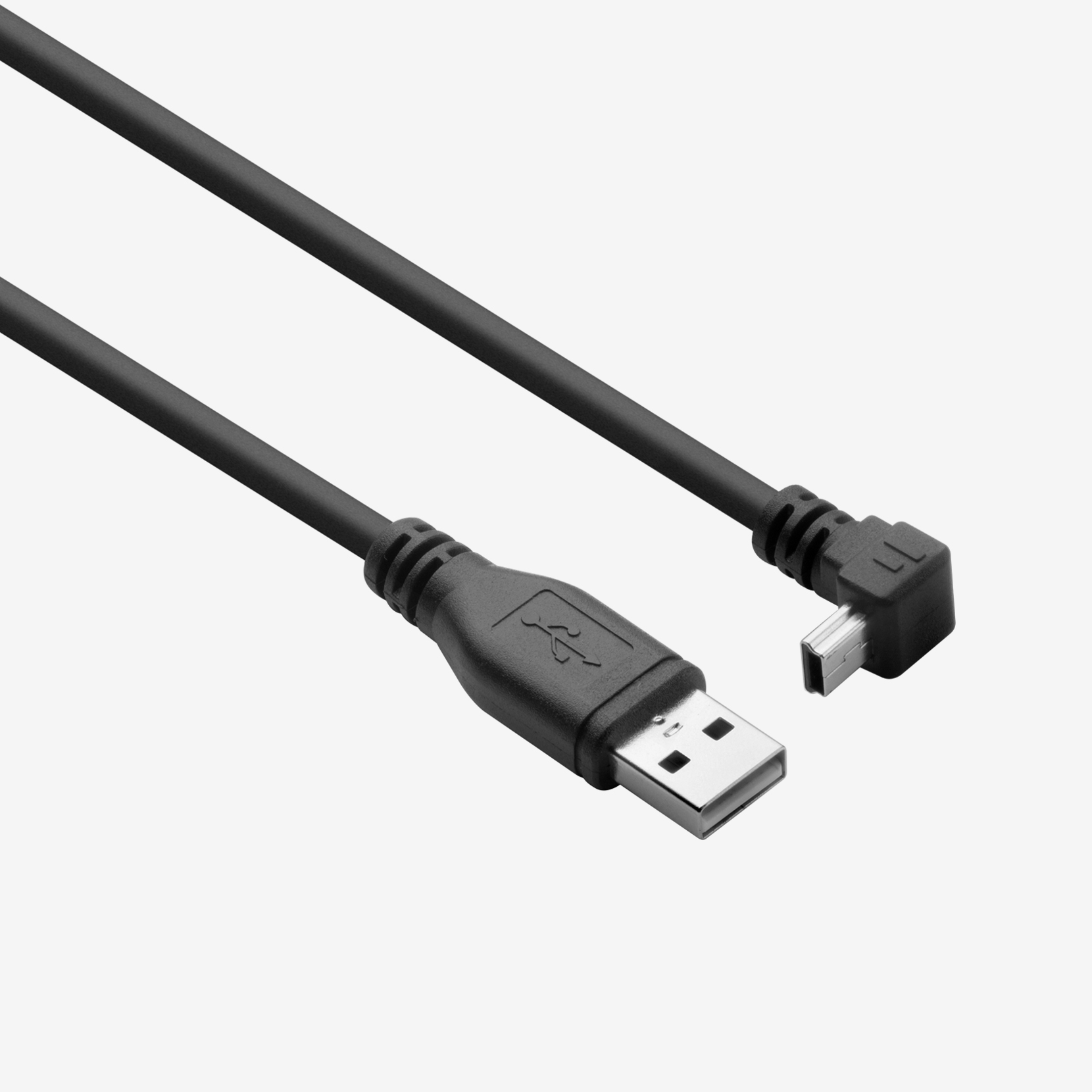 System-S Mini-USB-Kabel Mit Rechtem Winkel – Perfekt Für Navis & Co. – 140 Cm Länge
